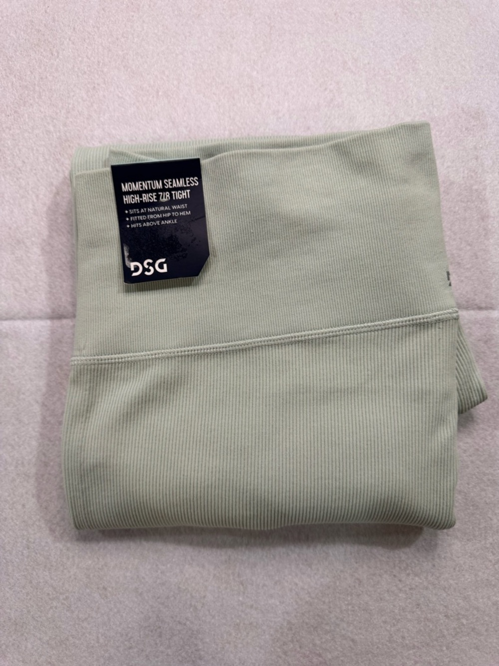 DSG Momentum Seamless High Rise 7/8 Leggings XXL Sage Green Ribbed NWT
